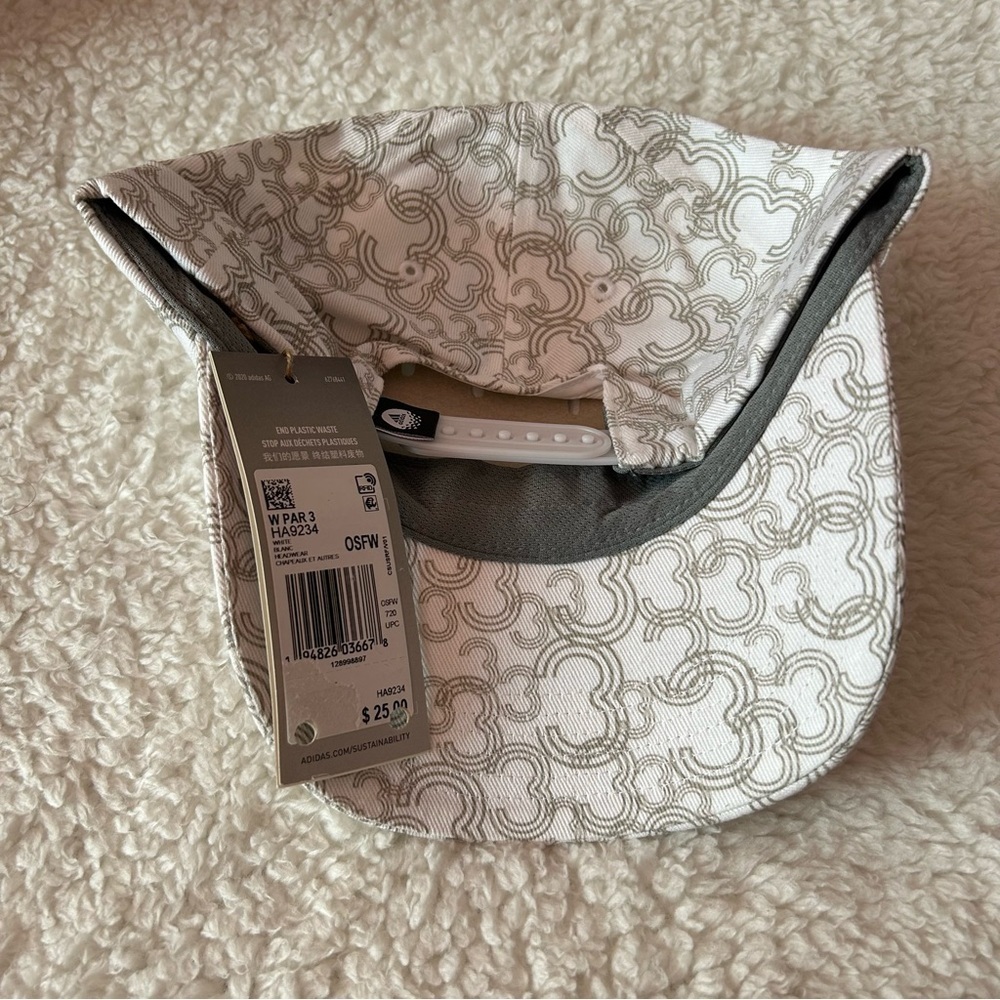 Adidas Women’s 3 Par Golf Dad Cap Cream & Tan NEW - Picture 3 of 4